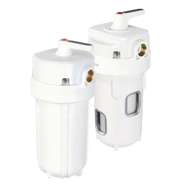 2 different models of white big fat bottle pre-filters