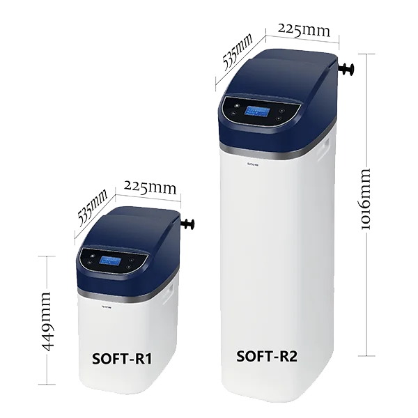 Images of 2 central water softeners of different sizes