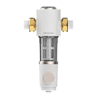 A white stainless steel mesh rotating self-cleaning pre-filter