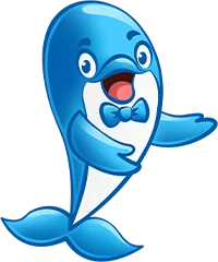Nuonuo is stretching out its fins and smiling.