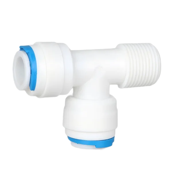 A quick connect T-type water purifier connector