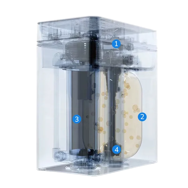 SF-HT1C purification filter cartridge, resin tank, and overall structure diagram