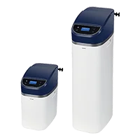 2 central water softeners of different sizes