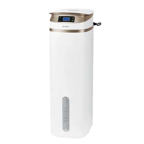 Un blanco suavizar-filtro-todo-en-una-máquina con purificación de agua y funciones de ablandamiento