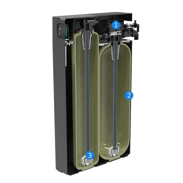 SS-HK dual-tank water softener structure diagram