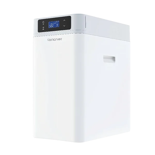 A white smart dual-tank water softener