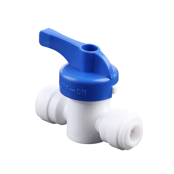 A straight-through water purifier ball valve