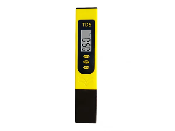 A yellow and black TDS meter