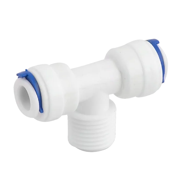 A threaded T-type water purifier connector