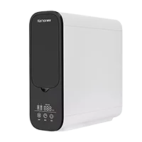 A black and white two-stage filter cartridge tankless RO system