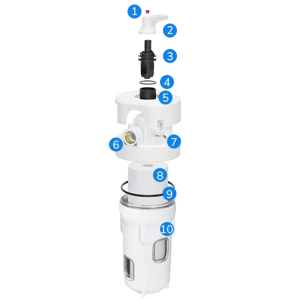VA10M-D big fat bottle pre-filter structure diagram