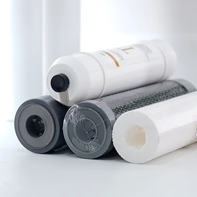 Filter cartridges of different types are placed together.